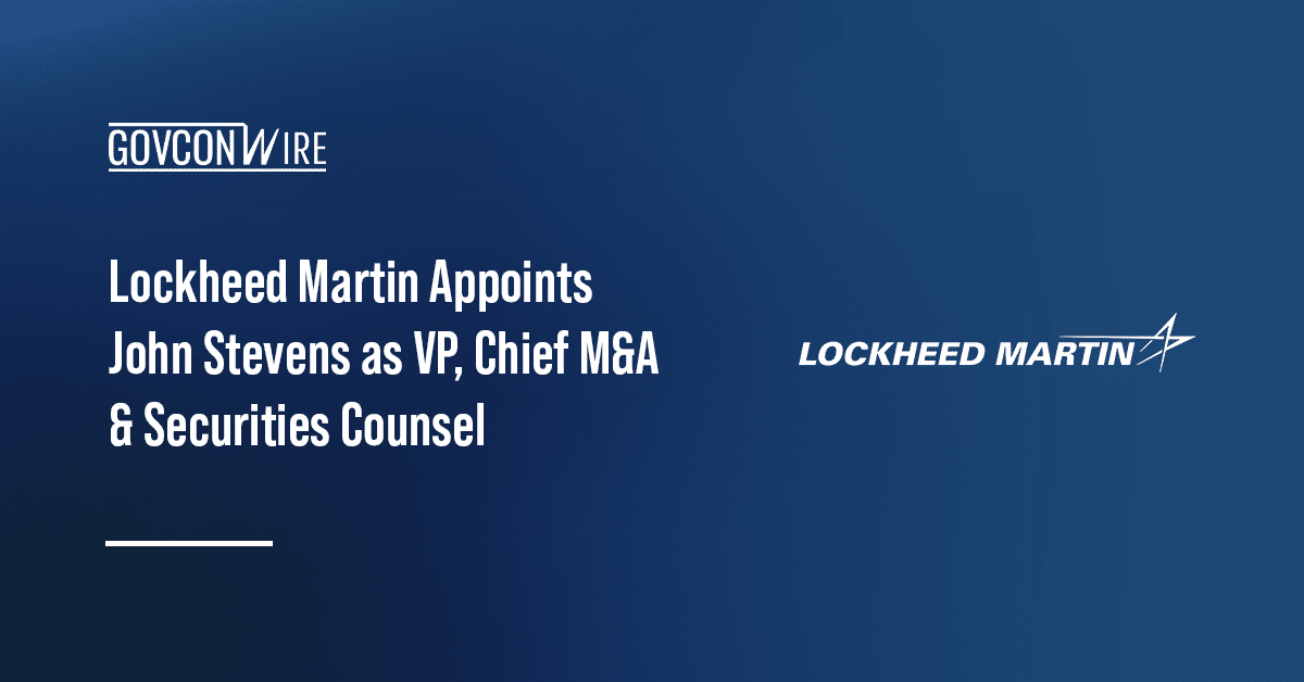 lockheed-martin-appoints-john-stevens-as-vp,-chief-m&a-&-securities-counsel