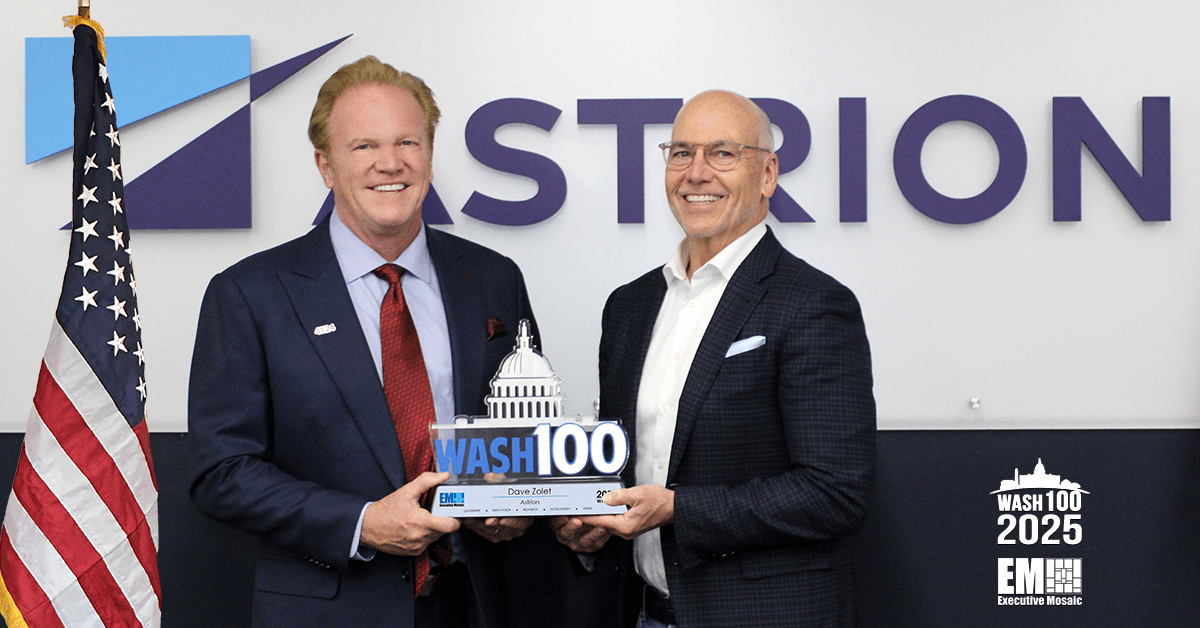 astrion-ceo-david-zolet-receives-2025-wash100-award-from-executive-mosaic’s-jim-garrettson