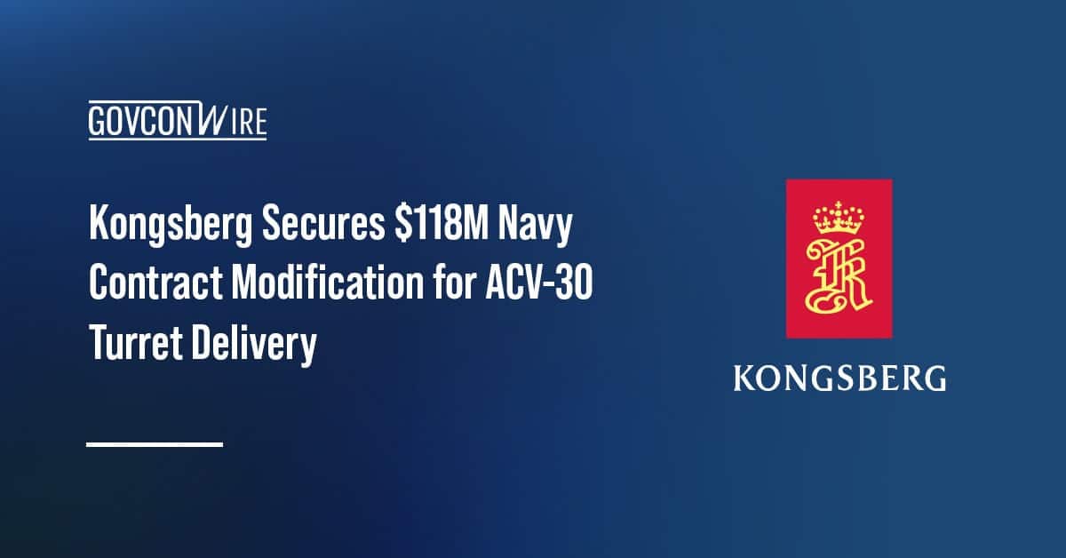 kongsberg-secures-$118m-navy-contract-modification-for-acv-30-turret-delivery