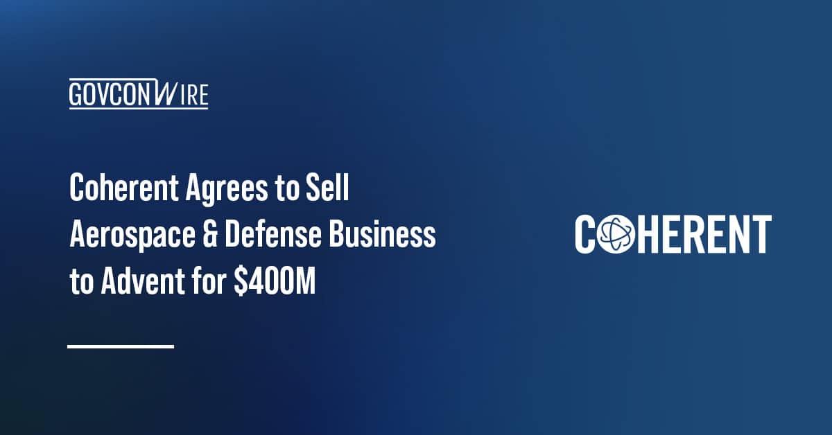 coherent-agrees-to-sell-aerospace-&-defense-business-to-advent-for-$400m