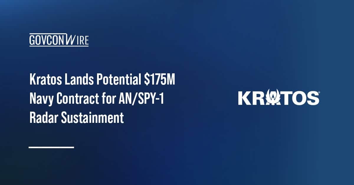 kratos-lands-potential-$175m-navy-contract-for-an/spy-1-radar-sustainment